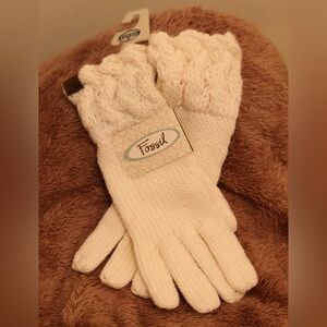 Fossil Ivory Knit Gloves